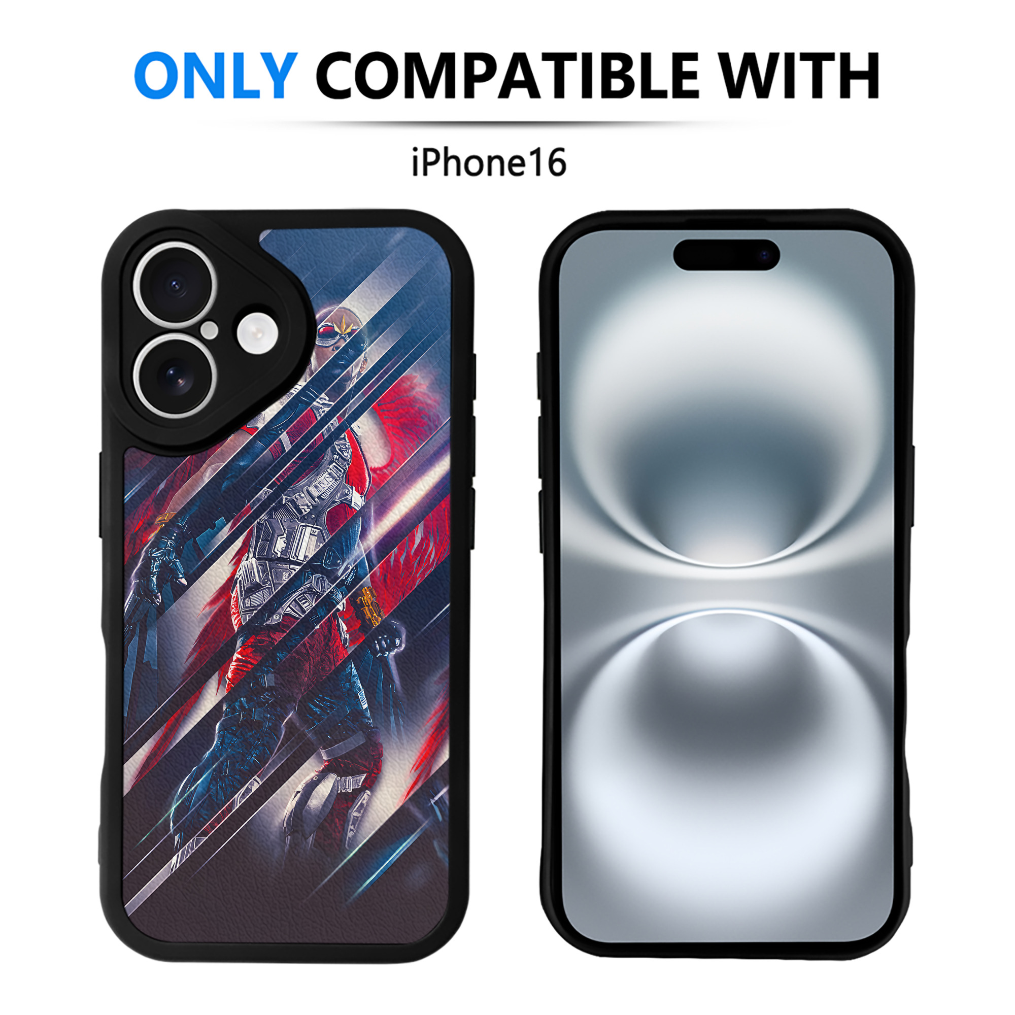 （画像用） アベンジャーズ The Avengers 【iPhone 16シリーズ対応】シリコンスマホケース（レザー調） 材質：シリコン